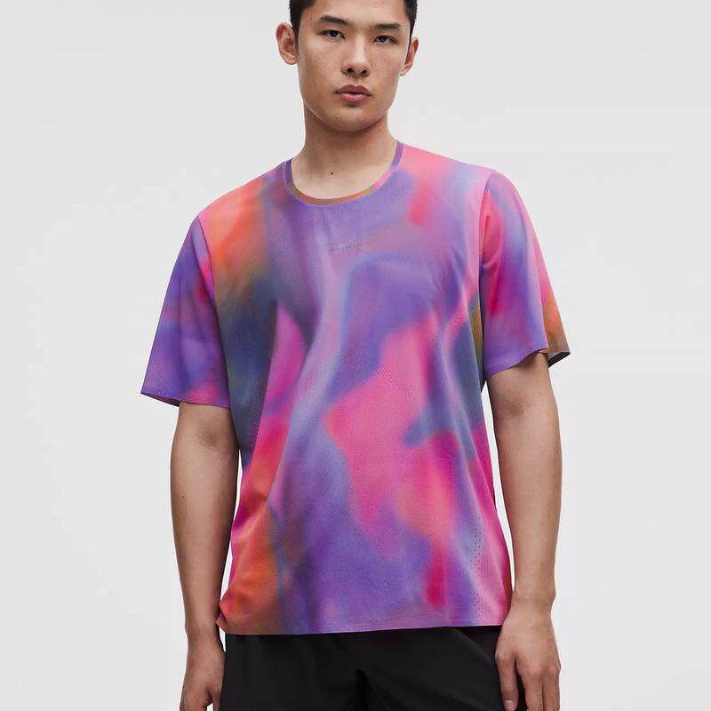 海外代购lululemon/露露乐蒙男士运动T恤速干透气短袖圆领跑步 - 实物图