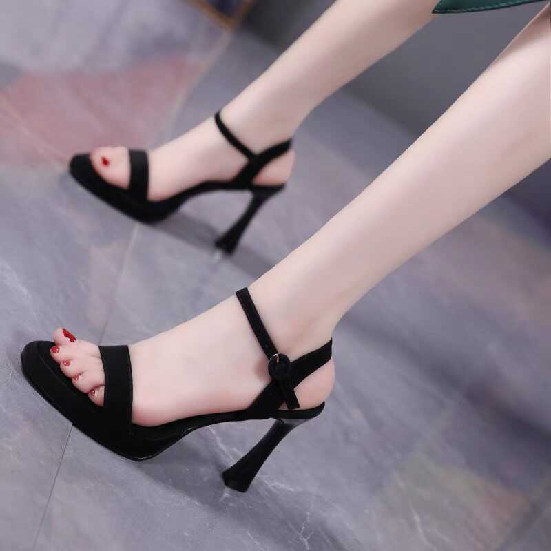 2024年夏季新款露趾高跟鞋百搭