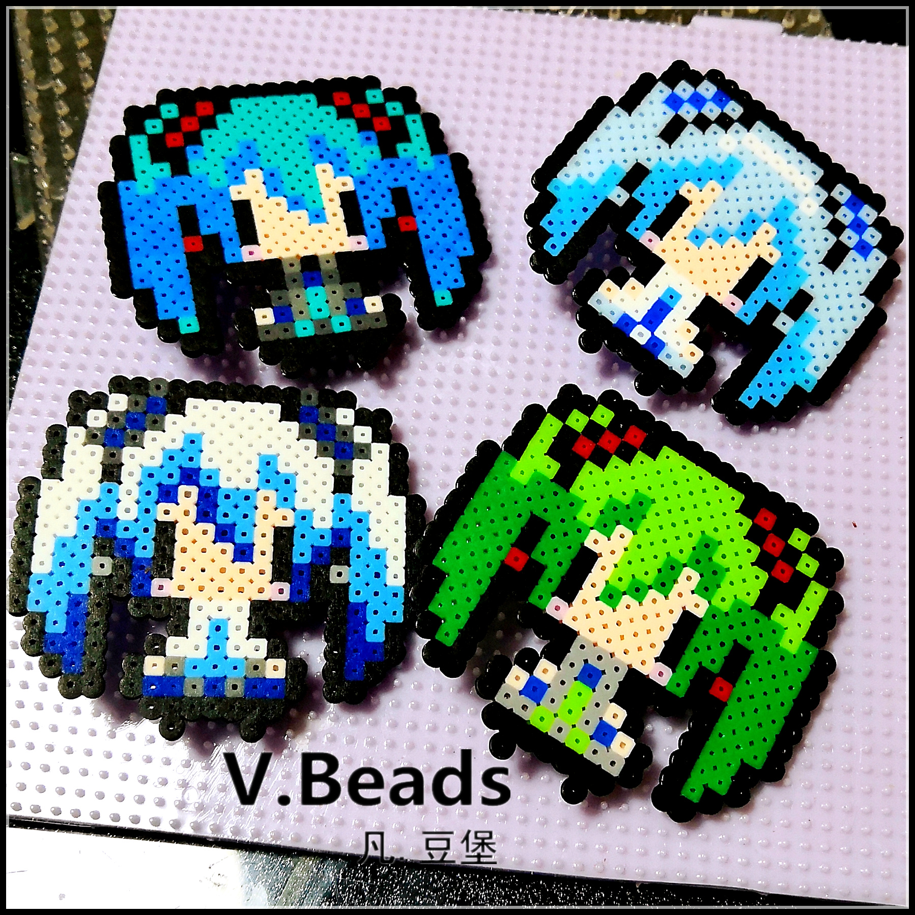 趣味自拍马赛克像素头饰发卡新品