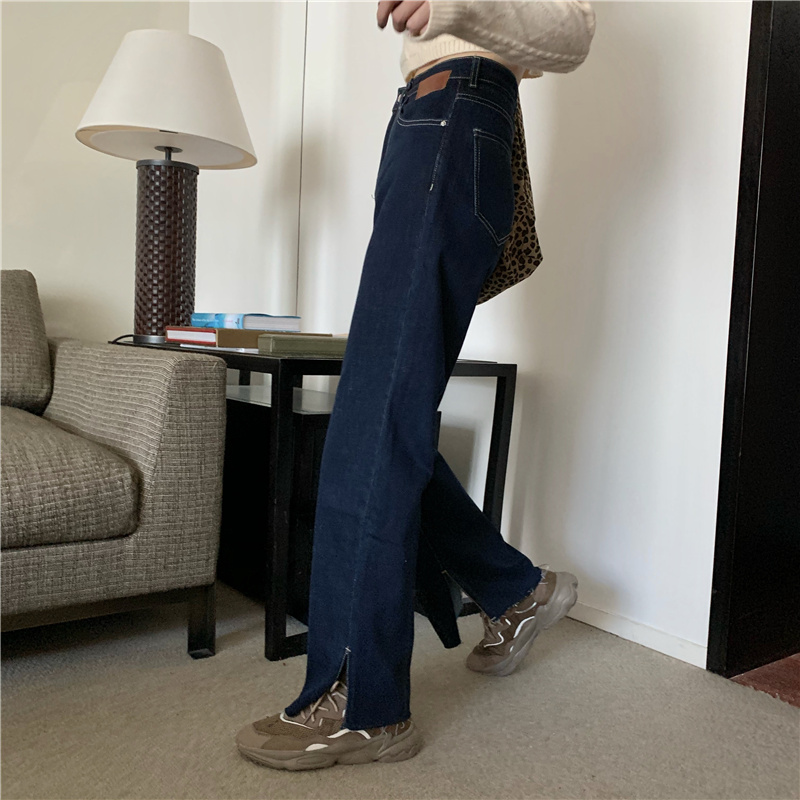 3. Real price High Waist Wide Leg Jeans Women's loose and thin, straight tube dark mops