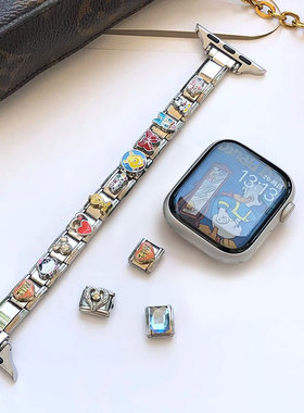 定制模块手链手表连接器金属苹果小米华为手表表带新款一对