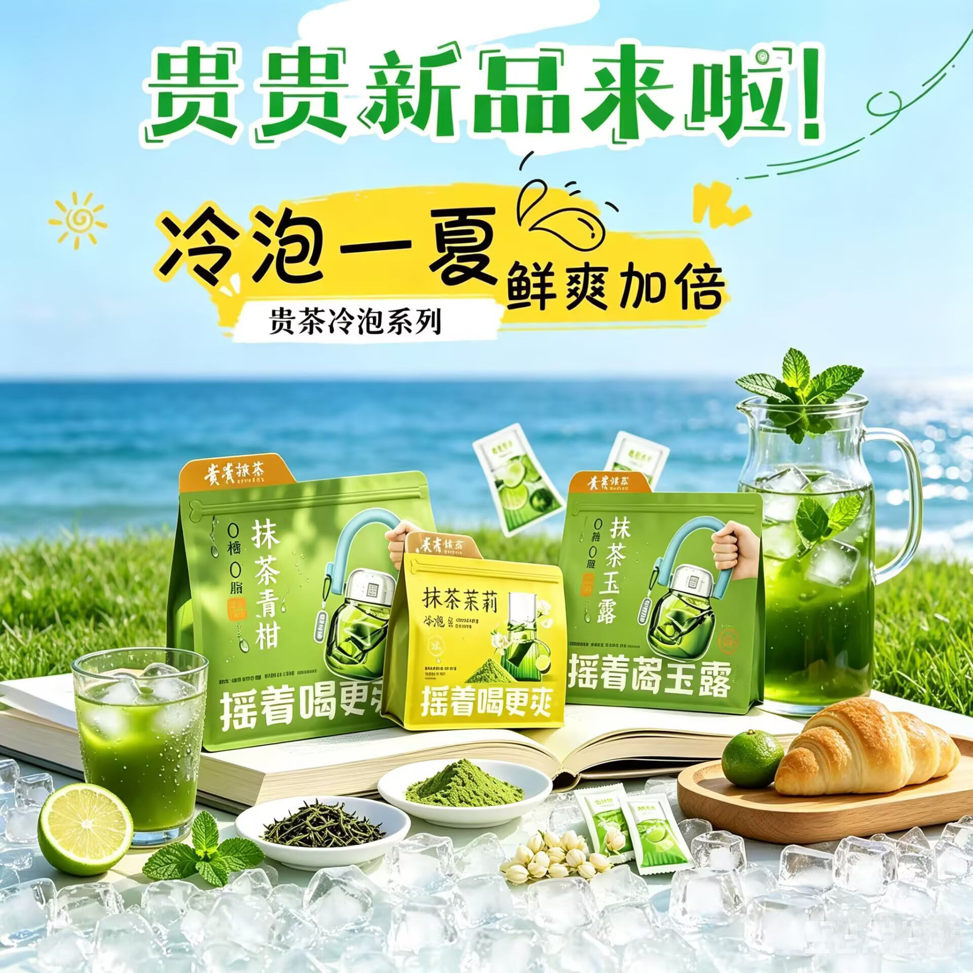 贵茶抹茶玉露0糖0脂7袋冷泡茶
