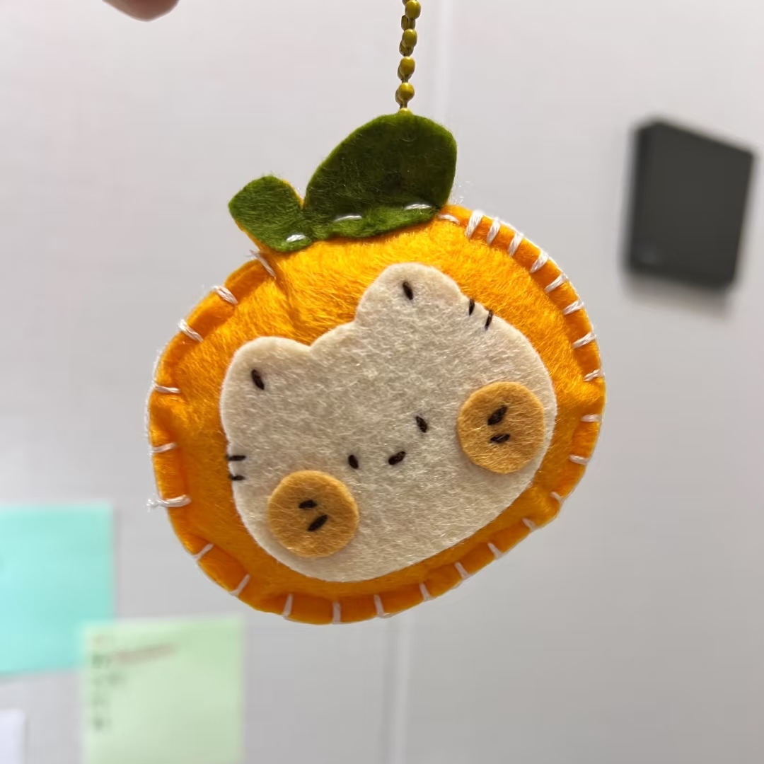 小猫橘猫不织布diy手工高颜值创意装饰书包挂件送闺蜜礼物