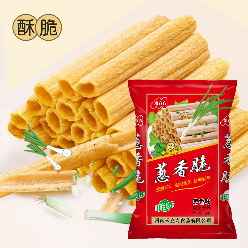 特价米立方葱香脆30g小包装葱香味膨化食品非一根葱怀旧零食