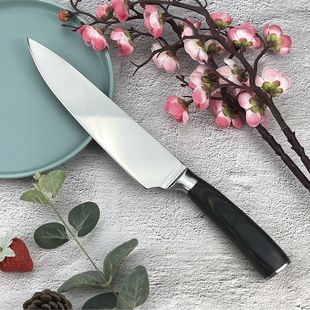 西式 8寸厨师刀切肉刀水果刀锋利德国不锈钢料理刀多用刀家用套装