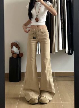 2026春季新款女士低腰牛仔裤春季复古长裤