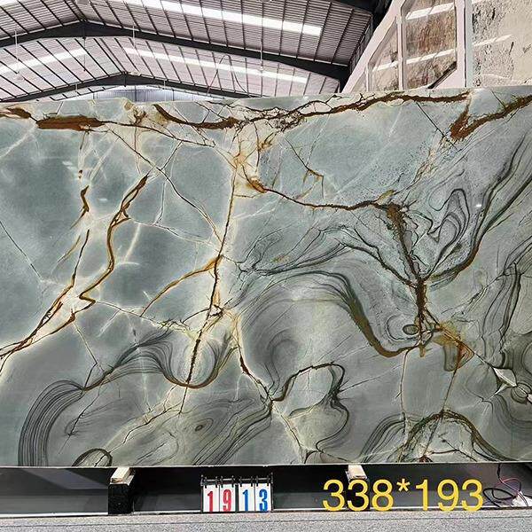 江浙沪天然大理石板材印象蓝蓝色奢石餐桌茶几背景墙石材别墅加工