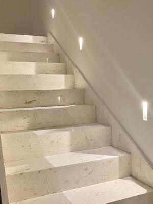 南通扬州贝金米黄哑光年轻人自建房别墅楼梯踏步背景墙地台窗台石