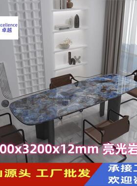 佛山源头工厂1600X3200x12mm亮光岩板背景墙酒店大堂家具应用