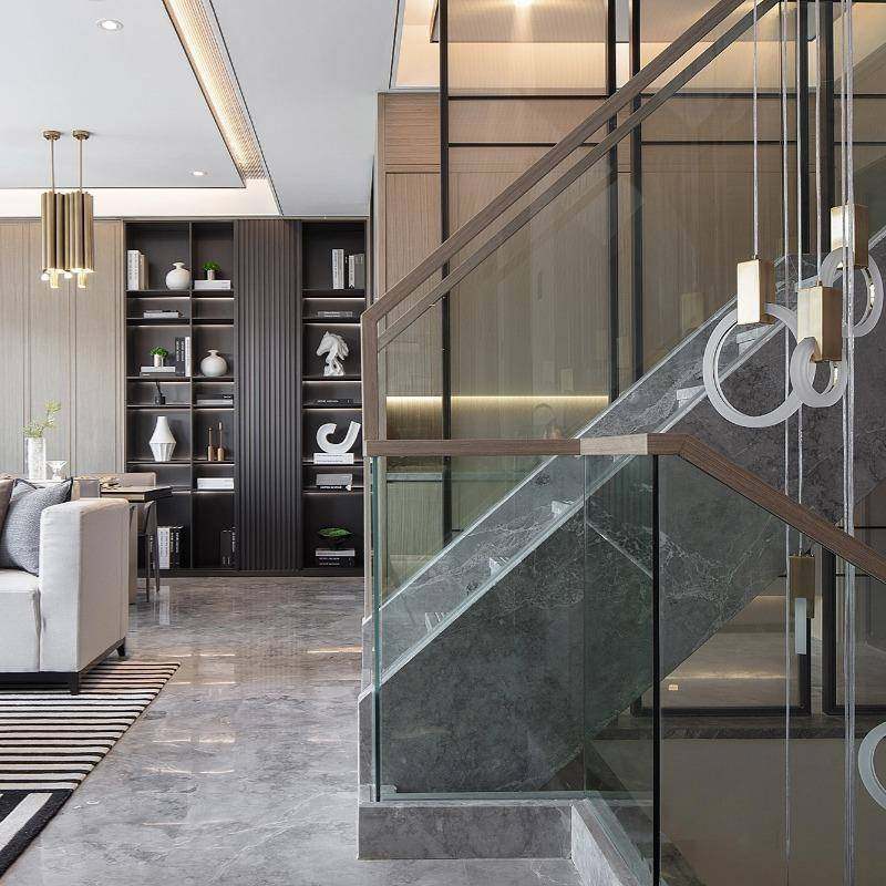 鱼肚灰天然大理石板材定制加工工厂客厅精装室内地板砖别墅背景