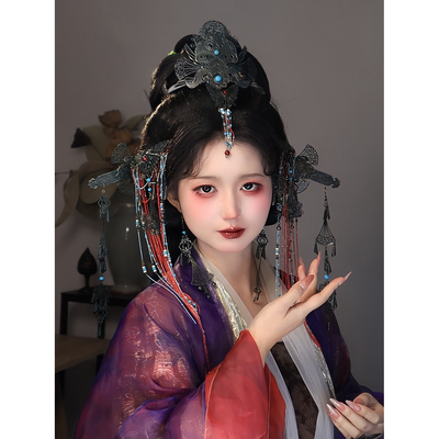 耀如春华 青铜 原创国风纯手工头饰唐制明制发簪汉服汉服配饰