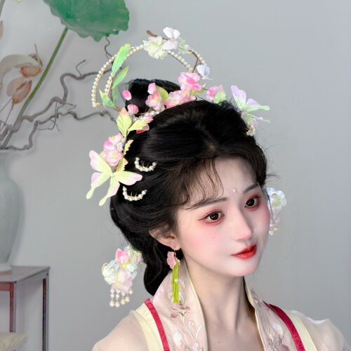 耀如春华  海棠  原创汉服仙女花朵头饰古装饰品古风日常超仙配饰