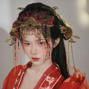 耀如春华 九歌 千秋月 曼珠沙华 原创国风纯手工汉服头饰配饰