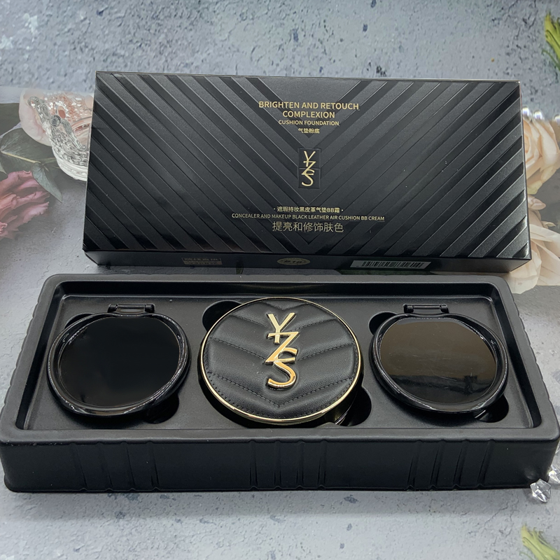 YZS黑皮革气垫遮瑕持久不脱妆