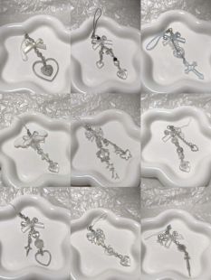 ccd相机卡册挂件可爱粉红色系甜美爱心注射甜酷挂链咕本链手机链