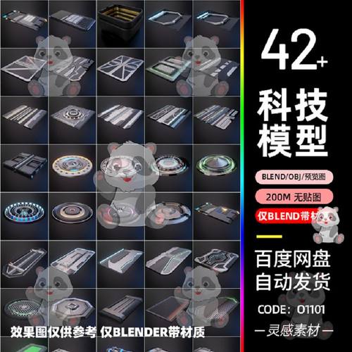 c4d赛博朋克墙面地面门检修设备obj硬表面科技科幻3d模型blender