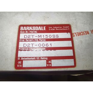 barksdale巴士德压力开关原装D2T-M150S 议价