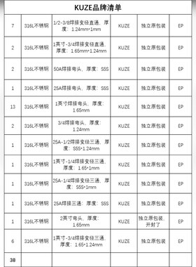 KUZE 25A焊接弯头厚度S5S EP等级31 议价