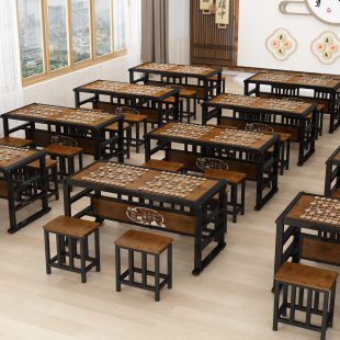 围棋桌中国象棋桌凳组合家用中小学生棋盘培训课桌凳两用专用桌子