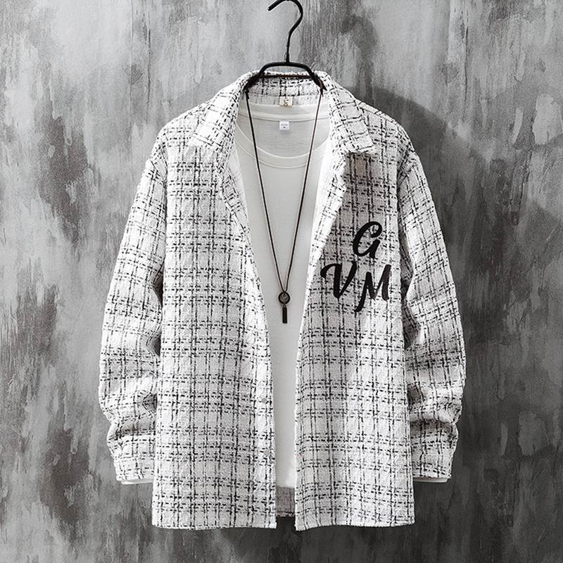 小香风粗花呢外套男长袖