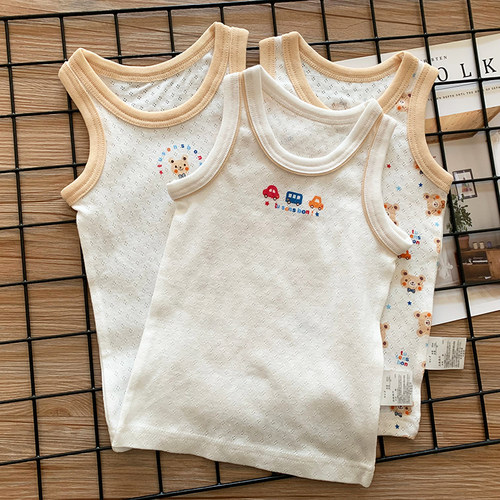 夏季新款透气无袖t恤纯棉背心