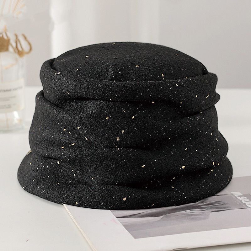 羊毛帽子女秋冬季遮白发时尚香妃帽保暖显脸小气质优雅百搭渔夫帽