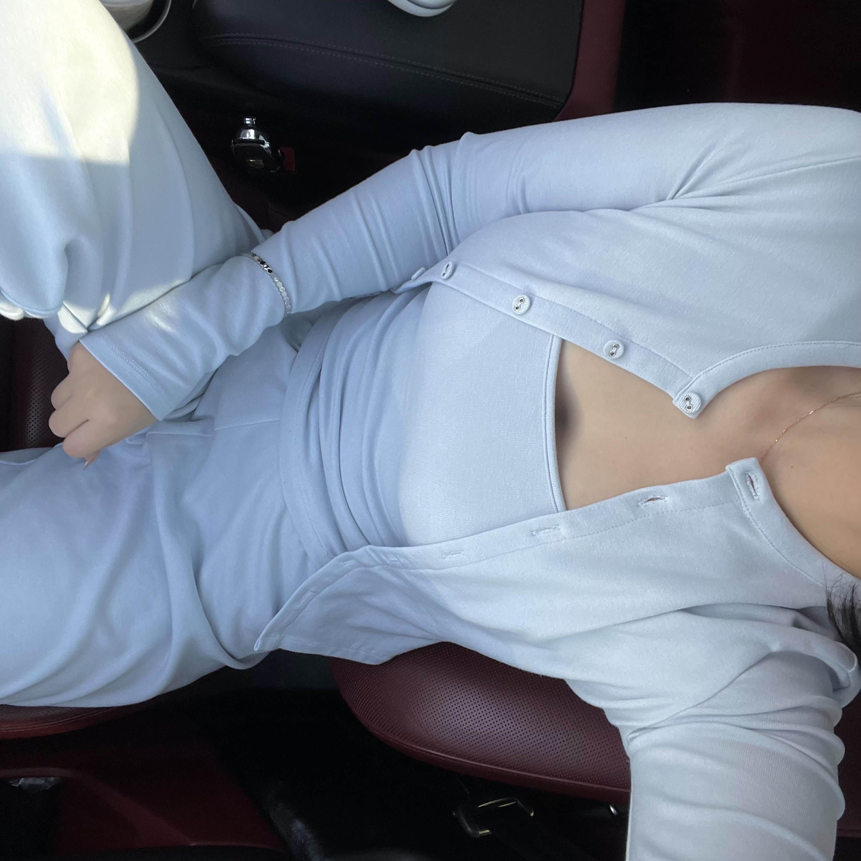 倪拉_____ CINDY SET*丝光莫代尔套装  绝美婴儿蓝baby blue