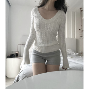 水洗棉线镂空毛衣 90s 独家复古工艺 lover 宽松感 vintage