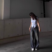 倪拉_____ 中和感牛仔裤 随性牛牛 很好搭配