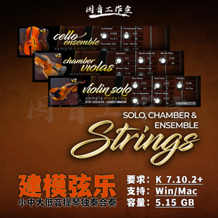 Strings Ensemble Brass Modeling建模管弦乐独奏合奏Solo Sample
