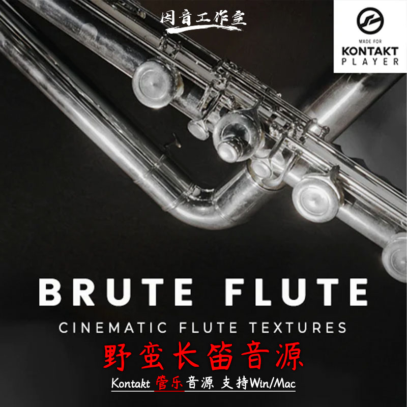 野蛮低音长笛连奏音源Sonixinema Brute Flute电影表现力纹理音色 乐器/吉他/钢琴/配件 软音源 原图主图