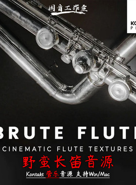 野蛮低音长笛连奏音源Sonixinema Brute Flute电影表现力纹理音色