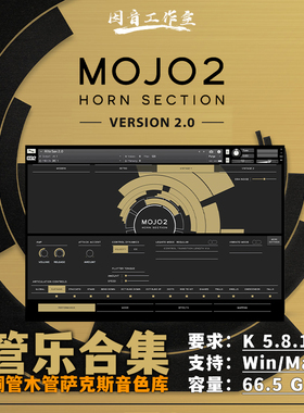 流行爵士铜管萨克斯贝司音色库MOJO 2 Horn Section/Upright Bass