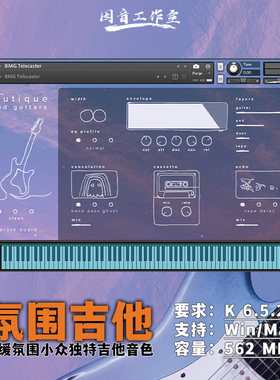 氛围吉他音源Naroth Mood Guitars舒缓氛围小众独特情感吉他音色