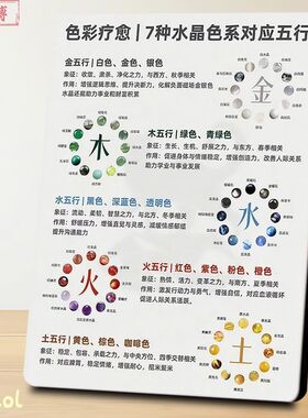 色彩疗愈五行水晶系图解相
