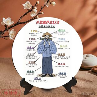 药王孙思邈养生13法相框摆件养生爱好者收藏中医馆介绍装饰摆台