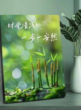 治愈小清新文字高减压摆台