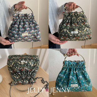 草莓小偷小众设计口金包女斜跨liberty精致手提小包