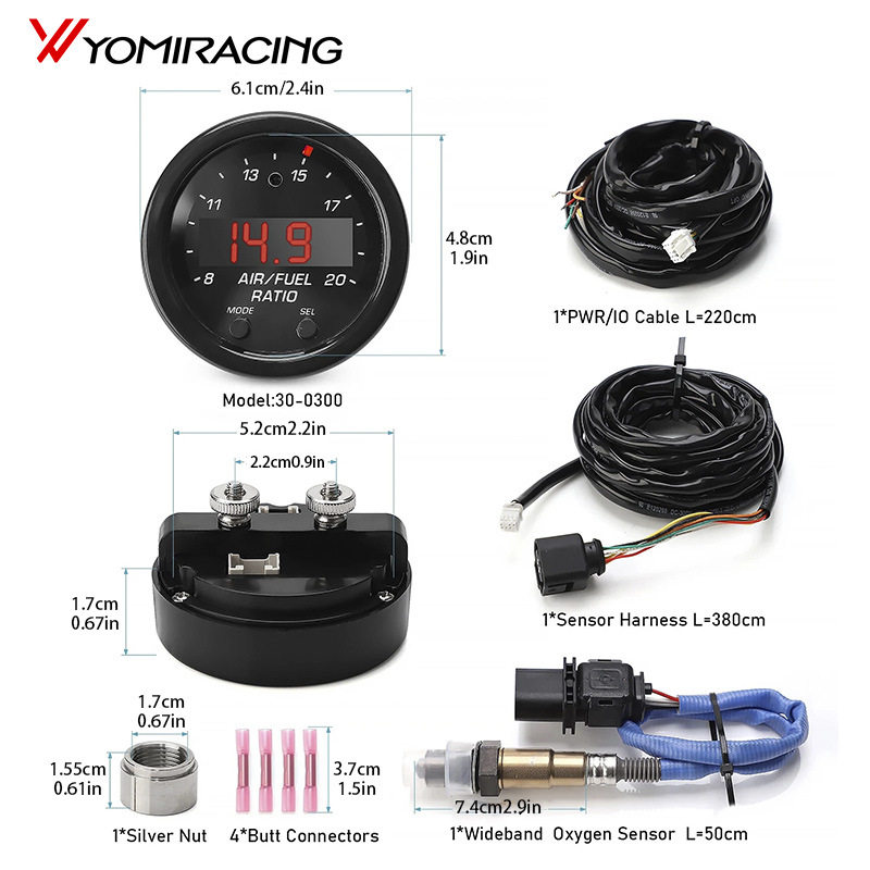 汽车O2空气燃油比仪表套件EM