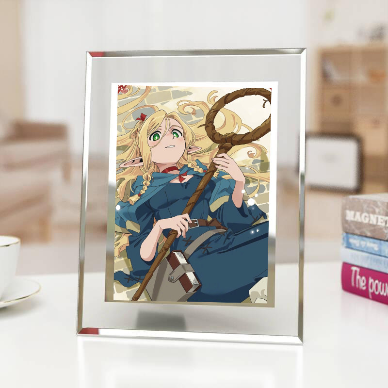 动漫迷宫饭水晶玻璃相框莱欧斯玛露西尔周边寝室桌子摆台装饰礼物,模玩/动漫/周边/娃圈三坑/桌游,动漫水杯/居家/百货,淘宝优惠券,粉丝福利购,淘宝优惠卷