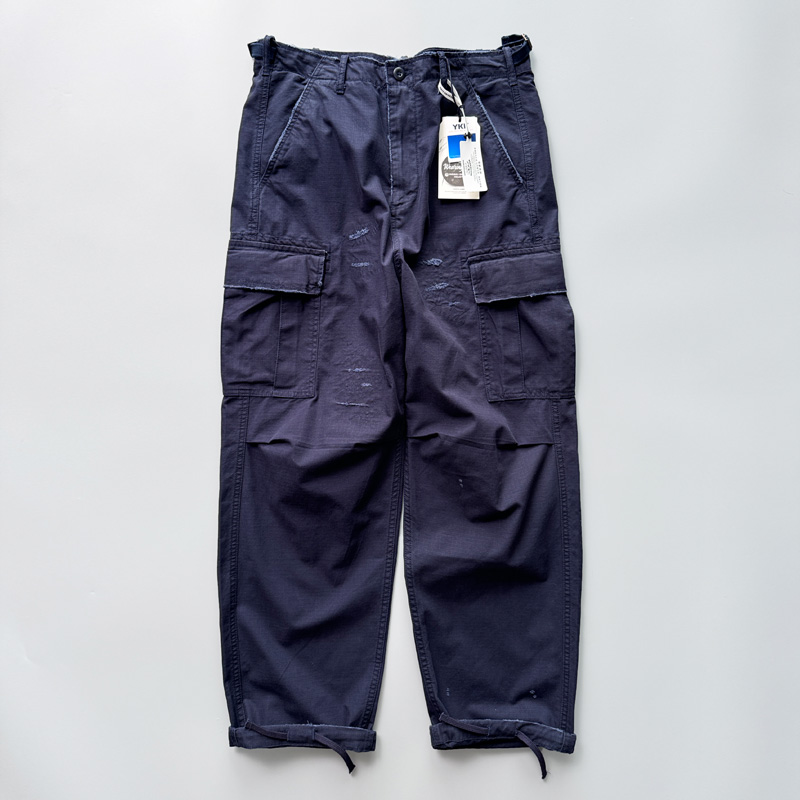 重磅纯棉直筒工装裤男秋冬厚款