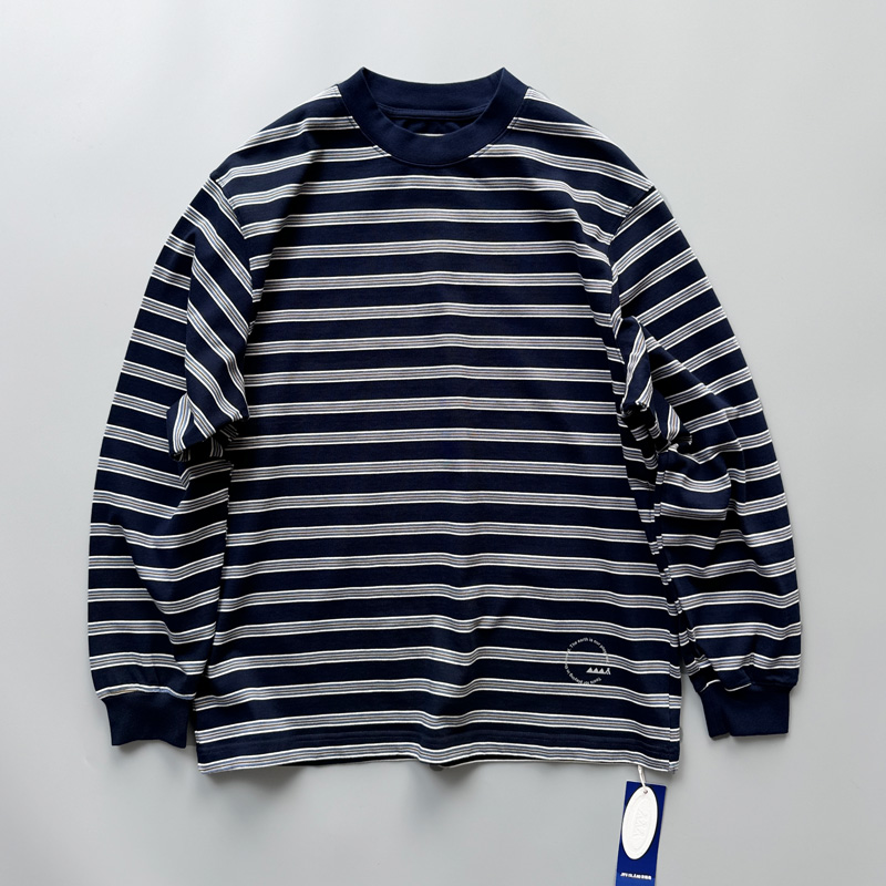 320克重磅纯棉条纹长袖T恤