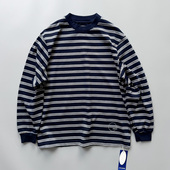 652条纹控 T恤男打底衫 福利 320克重磅纯棉oversize横条纹长袖