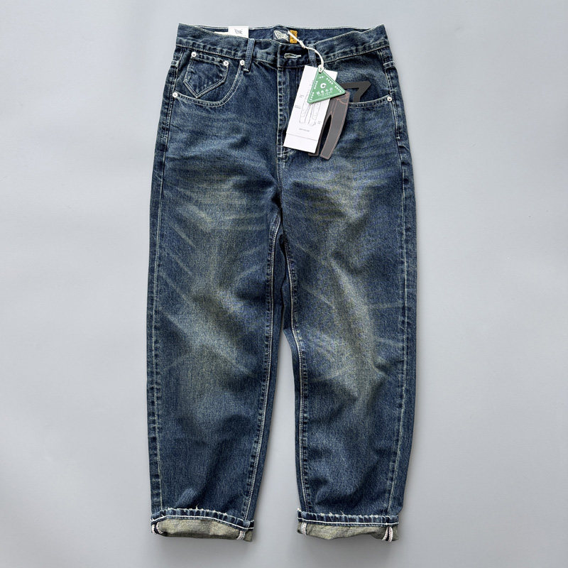 301巨帅柔顺 秋冬款猫须纹微阔腿直筒牛仔裤男浅蓝色微宽松牛仔裤,男装,牛仔裤,淘宝优惠券,粉丝福利购,淘宝优惠卷