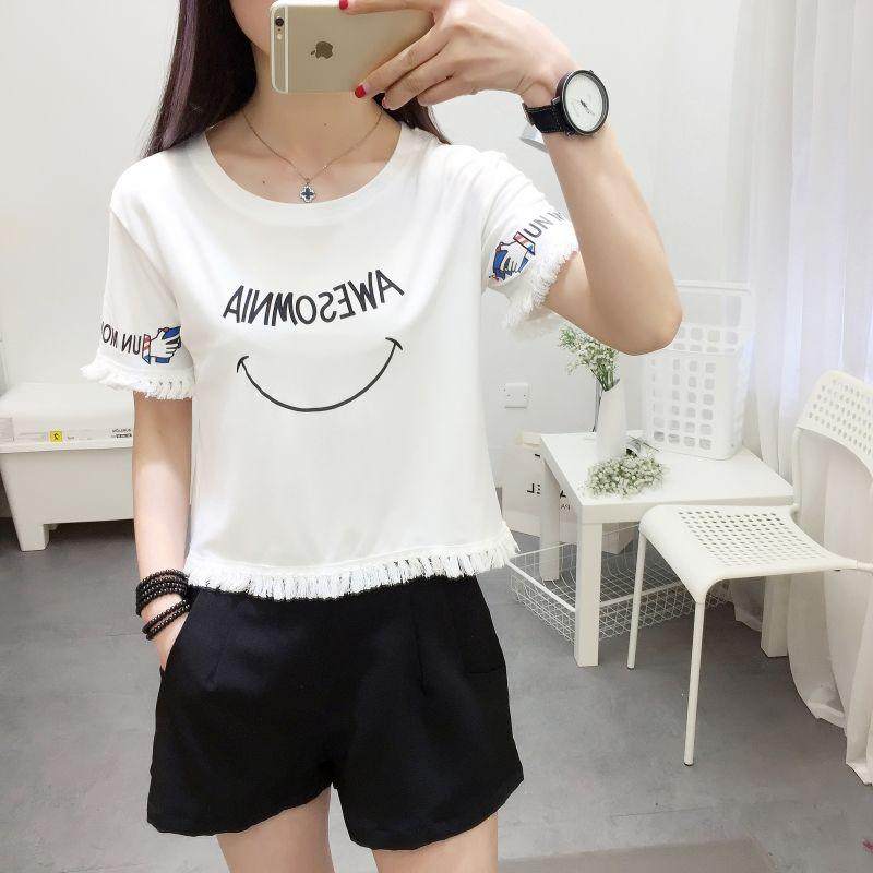 白色流蘇短袖t恤女班服上衣服初中學生原宿風韓版寬松半袖體恤衫在類目 寵物/寵物食品及用品, 寵物服飾及配件, 寵物服裝/雨衣中 - 來自Buy2taobao.com提供專業的淘寶代購服務