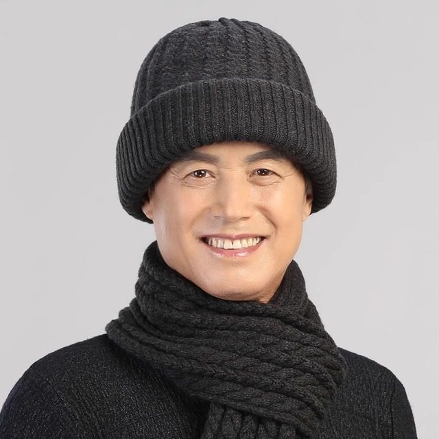 老年男士爸爸冬季帽子