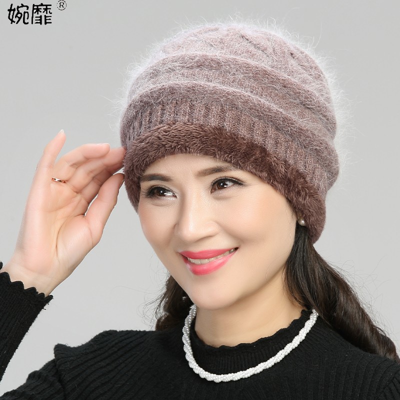 中老年妈妈帽子女秋冬季鸭舌帽