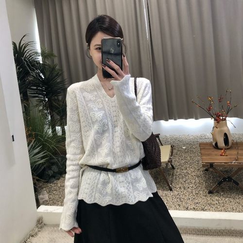 2025新款法式别致羊毛衫女宽松纯