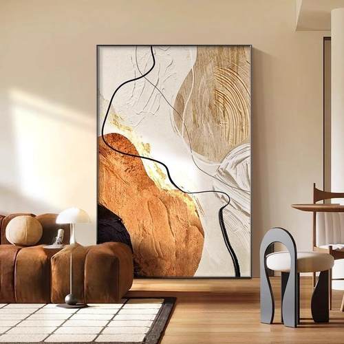 抽象画高级感客厅装饰画落地油画