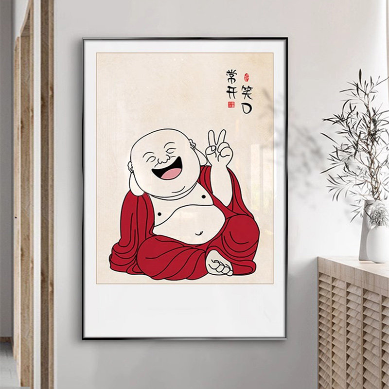 MAITREYA BUDDHA ZEN TEA ROOM 장식 그림 의미 좋은 거실 데스크탑 그림 소파 배경 그림 입구 교수형 그림 세로 버전